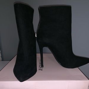 JustFab Black Suede Booties - BRAND NEW